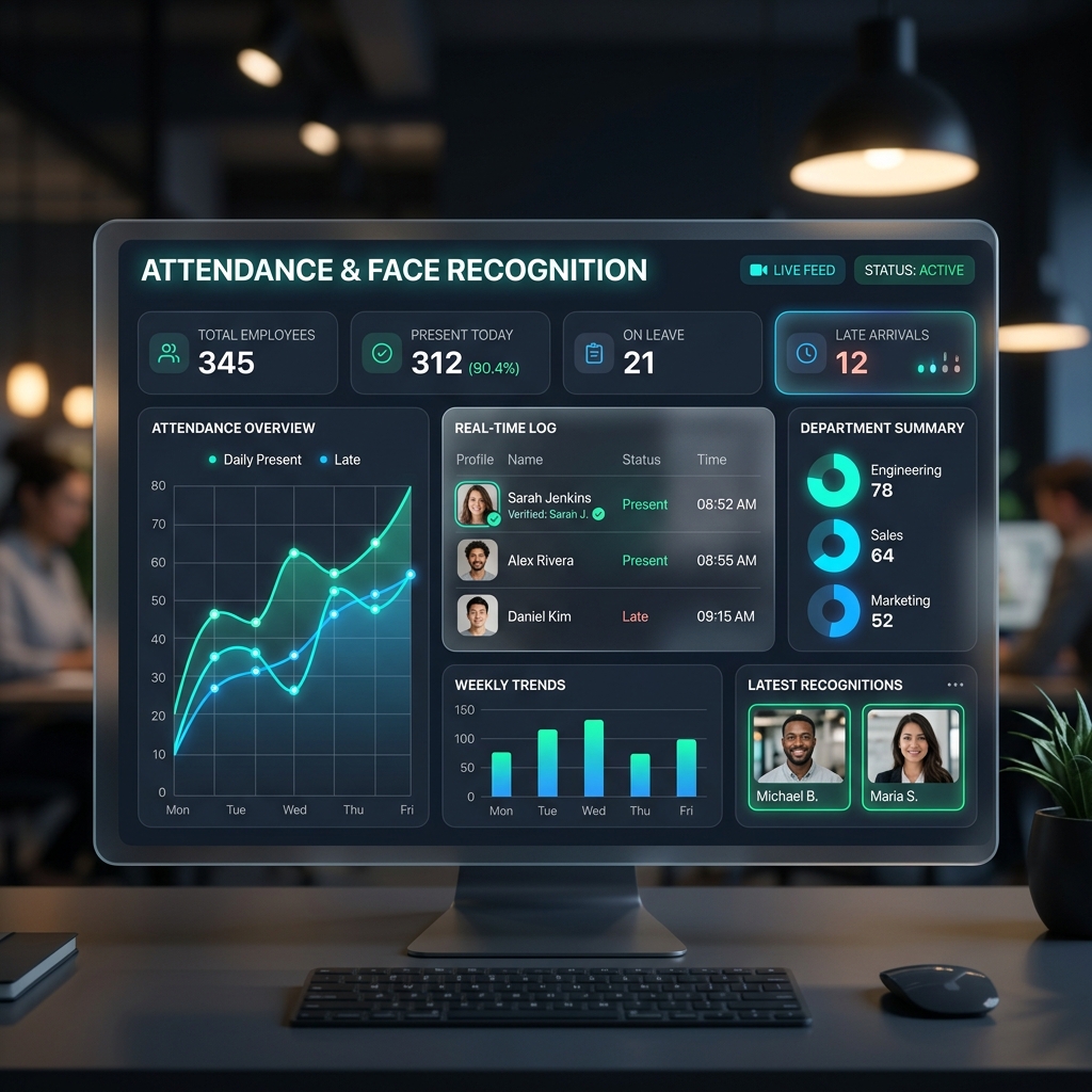 FaceHub Dashboard Mockup